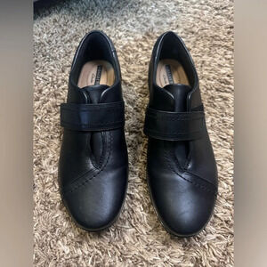 Clarks Collection Leather Monk Strap Shoes Women’s 8.5 M Everlay Dixie Loafers
